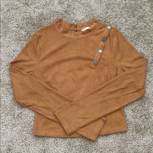 LS Lush Suede Top in Camel